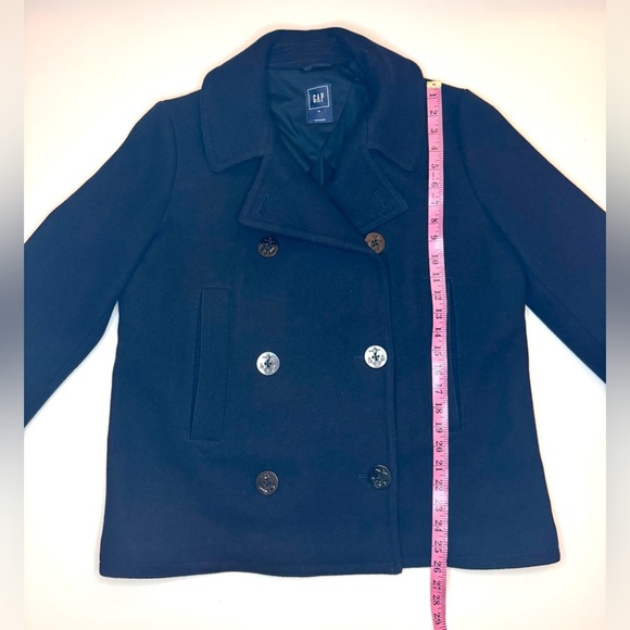 Gap Women’s Navy Blue  Wool Blend Double Breasted Peacoat Size- Extra Large - Picture 3 of 10